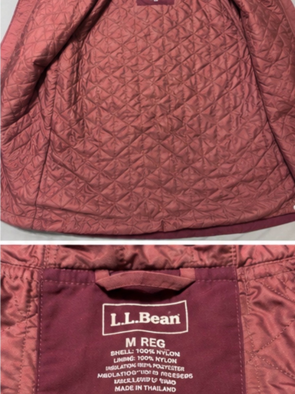 L.L. Bean Womens Quilted Burgundy jacket- M